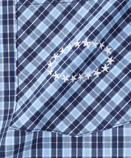 AFB(エーエフビー)の「AFB / エーエフビー SS CHECK SHIRTS(シャツ/ブラウス・メンズ・ブルー・MEDIUM/LARGE)」の2枚目の写真