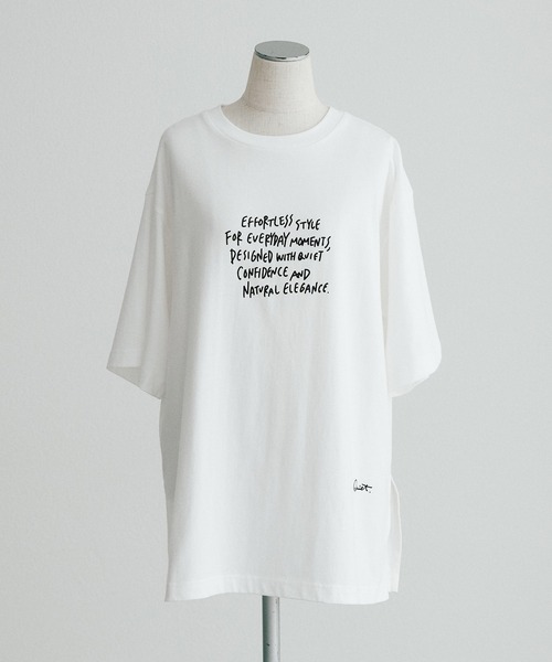 PUAL CE CIN(ピュアルセシン)の「【@kokiminitaコラボ】ロゴプリント×ロゴ刺繍Tシャツ(Tシャツ/カットソー・レディース・ネイビー/ブラウン/オフホワイト・FREE)」の15枚目の写真