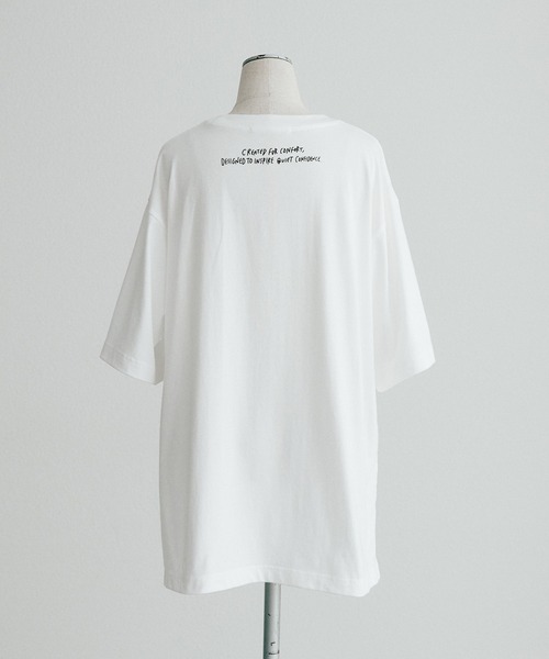 PUAL CE CIN(ピュアルセシン)の「【@kokiminitaコラボ】ロゴプリント×ロゴ刺繍Tシャツ(Tシャツ/カットソー・レディース・ネイビー/ブラウン/オフホワイト・FREE)」の13枚目の写真