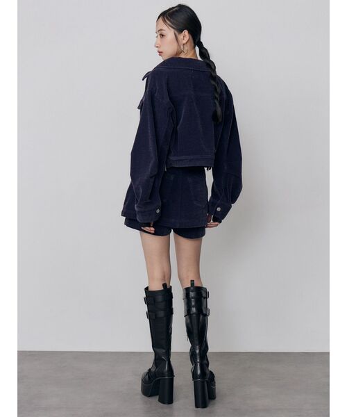 MURUA(ムルーア)の「【セットアップ対応】カラーモールデニムミニスカート 秋服(デニムスカート・レディース・パープル/カーキ/ブルー/ボルドー・1/2)」の15枚目の写真