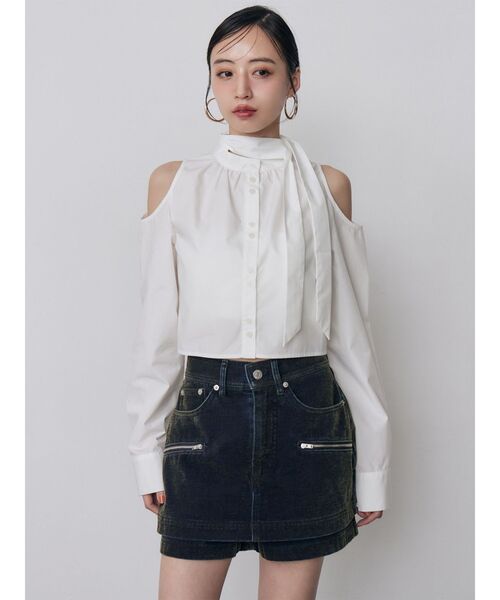MURUA(ムルーア)の「【セットアップ対応】カラーモールデニムミニスカート 秋服(デニムスカート・レディース・パープル/カーキ/ブルー/ボルドー・1/2)」の17枚目の写真