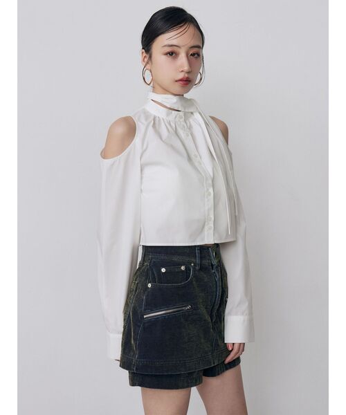 MURUA(ムルーア)の「【セットアップ対応】カラーモールデニムミニスカート 秋服(デニムスカート・レディース・パープル/カーキ/ブルー/ボルドー・1/2)」の19枚目の写真