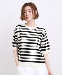 grove | 【ひんやり・UVカット・洗濯機◎】Tシャツ感覚で着られるコットン混ニット(ニット/セーター)