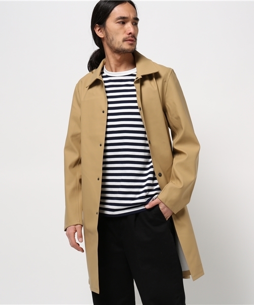 STUTTERHEIM（ストゥッテルハイム）の「【STUTTERHEIM】Vesastan（ステンカラーコート・メンズ・ブラック/チャコールグレー/ベージュ・X-SMALL/SMALL）」の16枚目の写真