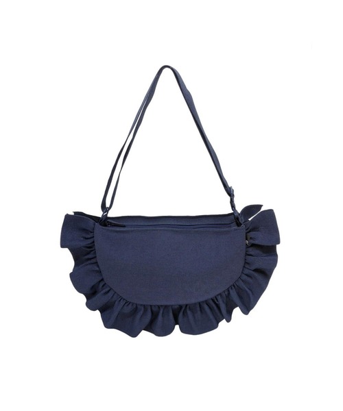 ROOTOTE(ルートート)の「ルートート / ショルダーバッグ フリル 半月型 洗濯可 EU.ベビールー.ルフルラッフル-B(ショルダーバッグ・レディース・ブラック/ネイビー/シルバー/ミント/チョコ・FREE)」の4枚目の写真