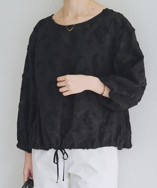 BEARDSLEY(ビアズリー)の「ペイズリージャガードフレンチブラウス【セットアップ】(シャツ/ブラウス・レディース・ブラック・FREE)」の1枚目の写真