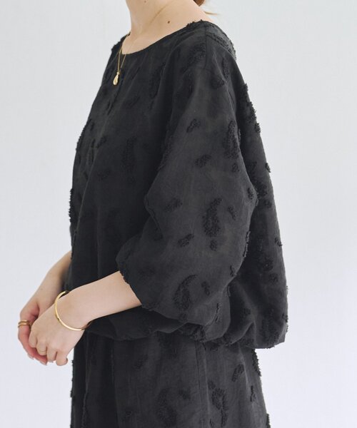BEARDSLEY(ビアズリー)の「ペイズリージャガードフレンチブラウス【セットアップ】(シャツ/ブラウス・レディース・ブラック・FREE)」の3枚目の写真