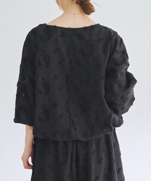 BEARDSLEY(ビアズリー)の「ペイズリージャガードフレンチブラウス【セットアップ】(シャツ/ブラウス・レディース・ブラック・FREE)」の4枚目の写真