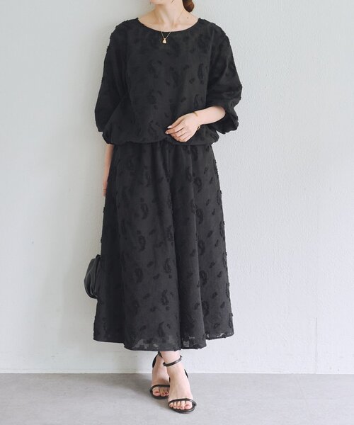 BEARDSLEY(ビアズリー)の「ペイズリージャガードフレンチブラウス【セットアップ】(シャツ/ブラウス・レディース・ブラック・FREE)」の8枚目の写真