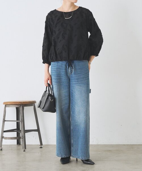 BEARDSLEY(ビアズリー)の「ペイズリージャガードフレンチブラウス【セットアップ】(シャツ/ブラウス・レディース・ブラック・FREE)」の14枚目の写真
