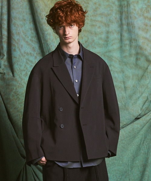 MAISON SPECIAL(メゾンスペシャル)の「《UNISEX》3D Sleeve Prime-Over Semi-double Breasted Jacket/3Dスリーブプライムオーバーセミダブルジャケット 【MAISON SPECIAL/メゾンスペシャル】(テーラードジャケット・メンズ・ブラウン/チャコールグレー/ブラック・2/1/0)」の3枚目の写真