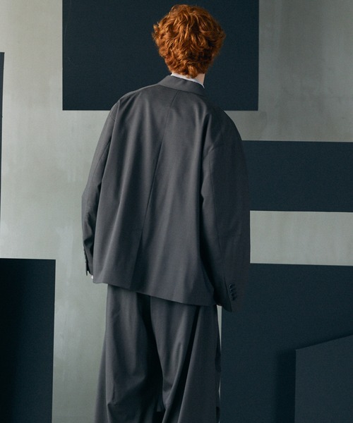 MAISON SPECIAL(メゾンスペシャル)の「《UNISEX》3D Sleeve Prime-Over Semi-double Breasted Jacket/3Dスリーブプライムオーバーセミダブルジャケット 【MAISON SPECIAL/メゾンスペシャル】(テーラードジャケット・メンズ・ブラウン/チャコールグレー/ブラック・2/1/0)」の9枚目の写真