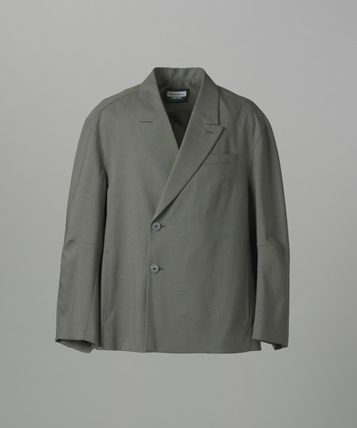 MAISON SPECIAL(メゾンスペシャル)の「《UNISEX》3D Sleeve Prime-Over Semi-double Breasted Jacket/3Dスリーブプライムオーバーセミダブルジャケット 【MAISON SPECIAL/メゾンスペシャル】(テーラードジャケット・メンズ・ブラウン/チャコールグレー/ブラック・2/1/0)」の18枚目の写真