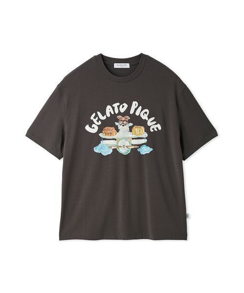 ヒラノトシユキ】【HOMME】【接触冷感】PLANEDOGワンポイントプリントT