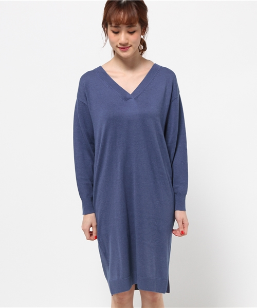 DouDou（ドゥドゥ）の「【DouDou】2WAYニットワンピース（ワンピース・レディース・ライトグレー/ピンク/ブルー・FREE）」の8枚目の写真