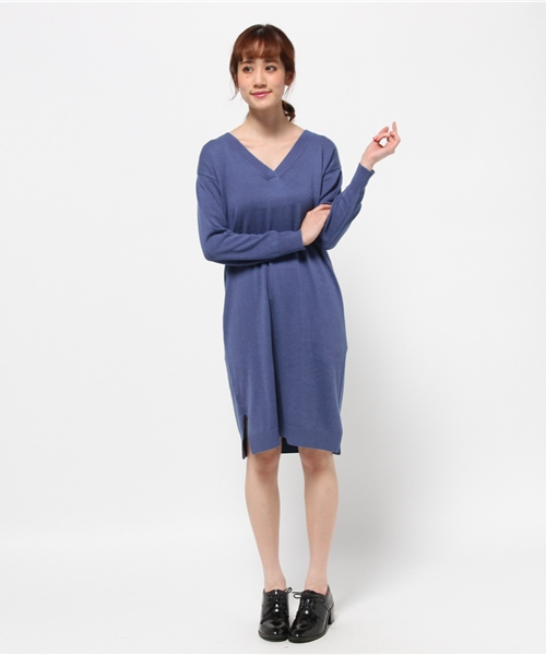 DouDou（ドゥドゥ）の「【DouDou】2WAYニットワンピース（ワンピース・レディース・ライトグレー/ピンク/ブルー・FREE）」の11枚目の写真