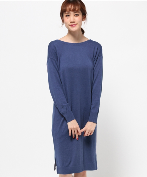 DouDou（ドゥドゥ）の「【DouDou】2WAYニットワンピース（ワンピース・レディース・ライトグレー/ピンク/ブルー・FREE）」の7枚目の写真