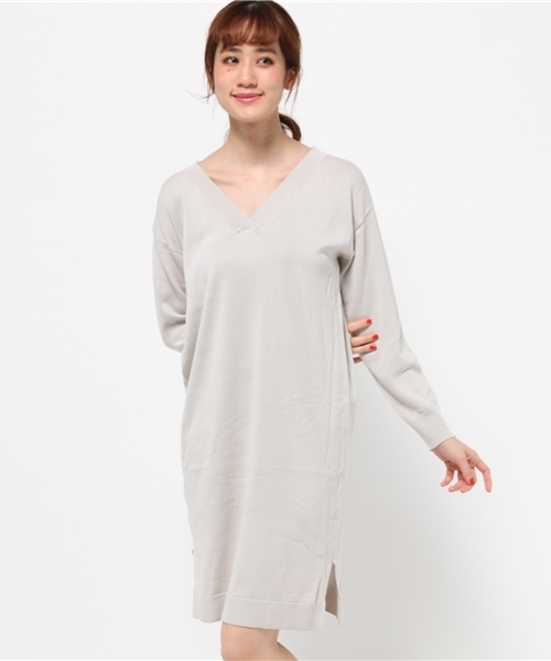 DouDou（ドゥドゥ）の「【DouDou】2WAYニットワンピース（ワンピース・レディース・ライトグレー/ピンク/ブルー・FREE）」の13枚目の写真