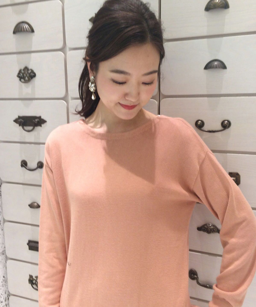 DouDou（ドゥドゥ）の「【DouDou】2WAYニットワンピース（ワンピース・レディース・ライトグレー/ピンク/ブルー・FREE）」の14枚目の写真