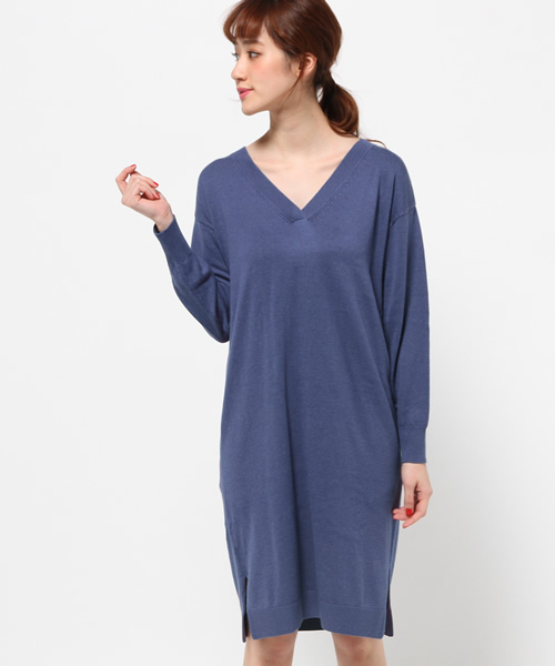 DouDou（ドゥドゥ）の「【DouDou】2WAYニットワンピース（ワンピース・レディース・ライトグレー/ピンク/ブルー・FREE）」の17枚目の写真