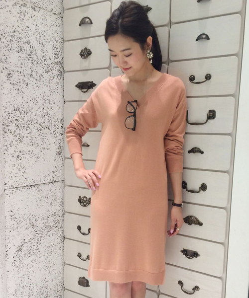 DouDou（ドゥドゥ）の「【DouDou】2WAYニットワンピース（ワンピース・レディース・ライトグレー/ピンク/ブルー・FREE）」の18枚目の写真