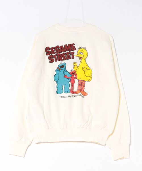 SESAME STREET(セサミストリート)の「【SESAME STREET/セサミストリート】かすれプリントトレーナー(スウェット・レディース・カラフル/オフホワイト/チャコールグレー/ダークグリーン・MEDIUM/LARGE/X-LARGE)」の8枚目の写真