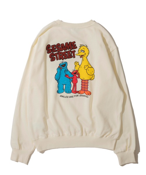 SESAME STREET(セサミストリート)の「【SESAME STREET/セサミストリート】かすれプリントトレーナー(スウェット・レディース・カラフル/オフホワイト/チャコールグレー/ダークグリーン・MEDIUM/LARGE/X-LARGE)」の18枚目の写真