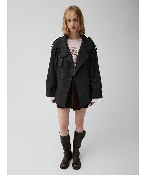 LILY BROWN(リリーブラウン)の「ファンネルネック2wayトレンチコート(トレンチコート・レディース・ベージュ/ブラック/カーキ・F)」の21枚目の写真