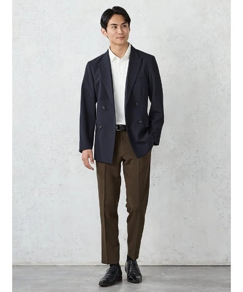 Perfect Suit FActory(パーフェクトスーツファクトリー)の「【洗える】ダブルネイビージャケット【ビジカジのアンサーシリーズ!】(テーラードジャケット・メンズ・ネイビー・LL/L/M)」の3枚目の写真