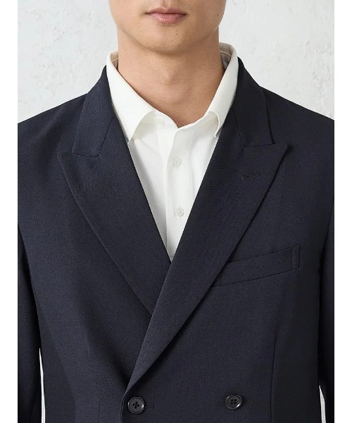Perfect Suit FActory(パーフェクトスーツファクトリー)の「【洗える】ダブルネイビージャケット【ビジカジのアンサーシリーズ!】(テーラードジャケット・メンズ・ネイビー・LL/L/M)」の6枚目の写真