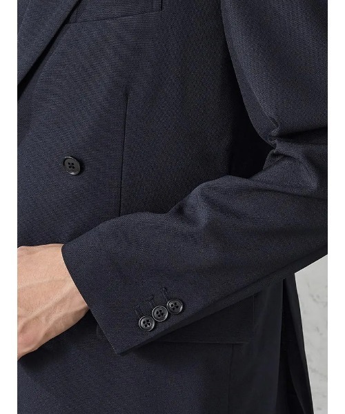 Perfect Suit FActory(パーフェクトスーツファクトリー)の「【洗える】ダブルネイビージャケット【ビジカジのアンサーシリーズ!】(テーラードジャケット・メンズ・ネイビー・LL/L/M)」の7枚目の写真