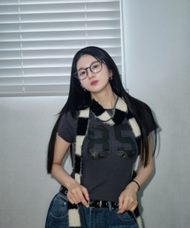 85バスティクラックショート半袖Tシャツ(チャコール)