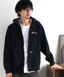 【GENUINE DICKIES/ジェニュインディッキーズ】裏起毛 配色 刺繍ロゴ ワッフルフリース フルジップパーカー