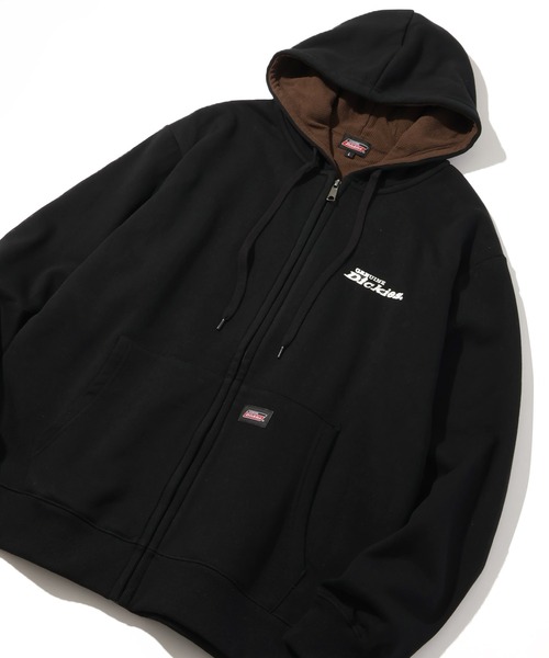Dickies(ディッキーズ)の「【GENUINE DICKIES/ジェニュインディッキーズ】裏起毛 配色 刺繍ロゴ ワッフルフリース フルジップパーカー(パーカー・メンズ・グレイッシュベージュ/オートミール/ブラウン/ブラック・M/L/XL)」の14枚目の写真
