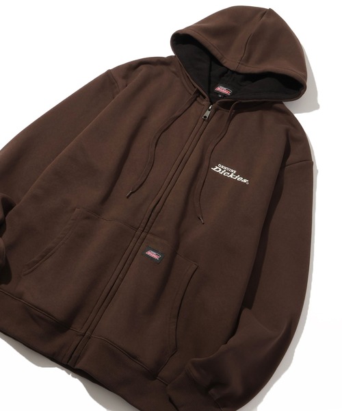 Dickies(ディッキーズ)の「【GENUINE DICKIES/ジェニュインディッキーズ】裏起毛 配色 刺繍ロゴ ワッフルフリース フルジップパーカー(パーカー・メンズ・グレイッシュベージュ/オートミール/ブラウン/ブラック・M/L/XL)」の15枚目の写真