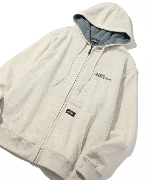 Dickies(ディッキーズ)の「【GENUINE DICKIES/ジェニュインディッキーズ】裏起毛 配色 刺繍ロゴ ワッフルフリース フルジップパーカー(パーカー・メンズ・グレイッシュベージュ/オートミール/ブラウン/ブラック・M/L/XL)」の16枚目の写真