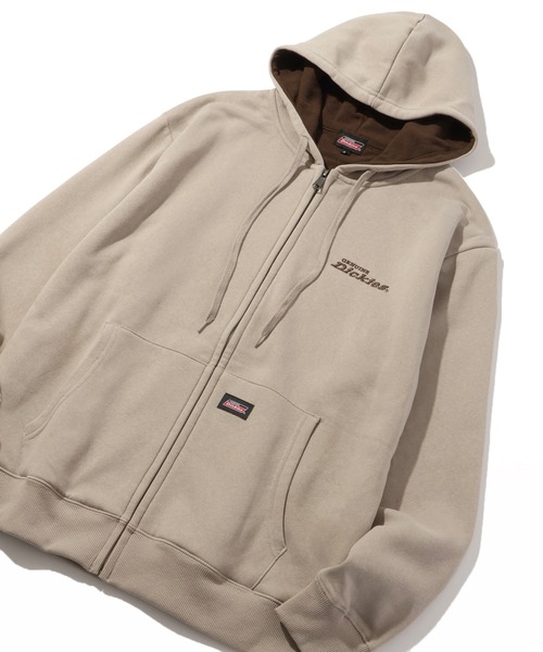 Dickies(ディッキーズ)の「【GENUINE DICKIES/ジェニュインディッキーズ】裏起毛 配色 刺繍ロゴ ワッフルフリース フルジップパーカー(パーカー・メンズ・グレイッシュベージュ/オートミール/ブラウン/ブラック・M/L/XL)」の17枚目の写真