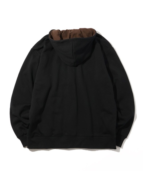 Dickies(ディッキーズ)の「【GENUINE DICKIES/ジェニュインディッキーズ】裏起毛 配色 刺繍ロゴ ワッフルフリース フルジップパーカー(パーカー・メンズ・グレイッシュベージュ/オートミール/ブラウン/ブラック・M/L/XL)」の7枚目の写真