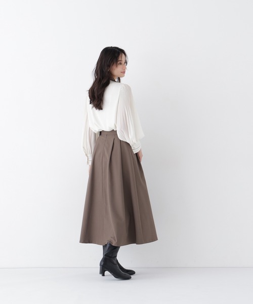 NATURAL BEAUTY BASIC(ナチュラルビューティーベーシック)の「トレンチディティールスカート(スカート・レディース・ダークブラウン/ベージュ/チャコールグレー・SMALL/MEDIUM)」の22枚目の写真