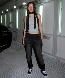 CENTAUR.KR（セントール）の「BACK POINT WASHED SWEATPANTS_BLACK（スウェットパンツ）」