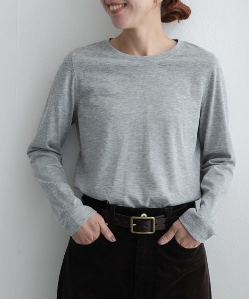 URBAN RESEARCH Sonny Label(アーバンリサーチサニーレーベル)の「スラブベーシックシアーロンTシャツ(Tシャツ/カットソー・レディース・ボルドー/オフホワイト/グレー・FREE)」の2枚目の写真