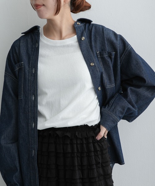 URBAN RESEARCH Sonny Label(アーバンリサーチサニーレーベル)の「スラブベーシックシアーロンTシャツ(Tシャツ/カットソー・レディース・ボルドー/オフホワイト/グレー・FREE)」の5枚目の写真
