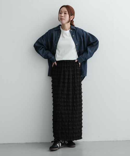 URBAN RESEARCH Sonny Label(アーバンリサーチサニーレーベル)の「スラブベーシックシアーロンTシャツ(Tシャツ/カットソー・レディース・ボルドー/オフホワイト/グレー・FREE)」の10枚目の写真