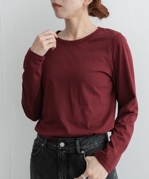 URBAN RESEARCH Sonny Label(アーバンリサーチサニーレーベル)の「スラブベーシックシアーロンTシャツ(Tシャツ/カットソー・レディース・ボルドー/オフホワイト/グレー・FREE)」の13枚目の写真