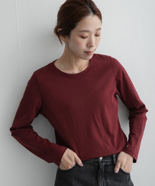 URBAN RESEARCH Sonny Label(アーバンリサーチサニーレーベル)の「スラブベーシックシアーロンTシャツ(Tシャツ/カットソー・レディース・ボルドー/オフホワイト/グレー・FREE)」の14枚目の写真