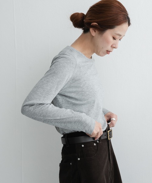URBAN RESEARCH Sonny Label(アーバンリサーチサニーレーベル)の「スラブベーシックシアーロンTシャツ(Tシャツ/カットソー・レディース・ボルドー/オフホワイト/グレー・FREE)」の18枚目の写真