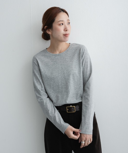 URBAN RESEARCH Sonny Label(アーバンリサーチサニーレーベル)の「スラブベーシックシアーロンTシャツ(Tシャツ/カットソー・レディース・ボルドー/オフホワイト/グレー・FREE)」の19枚目の写真