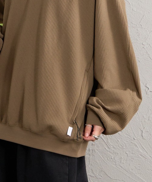 +phenix（プラスフェニックス）の「【WEB先行予約】[＋phenix/プラスフェニックス] 別注 ワッフル ロングスリーブTシャツ（Tシャツ/カットソー・メンズ・ブラウン/サックスブルー/ホワイト/ブラック・M/L）」の6枚目の写真