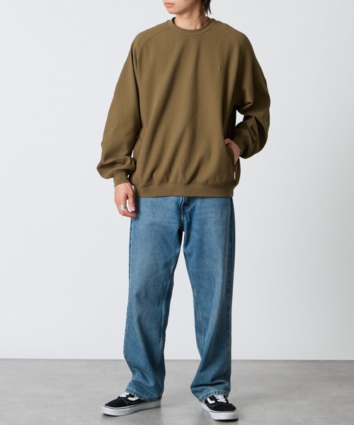 +phenix（プラスフェニックス）の「【WEB先行予約】[＋phenix/プラスフェニックス] 別注 ワッフル ロングスリーブTシャツ（Tシャツ/カットソー・メンズ・ブラウン/サックスブルー/ホワイト/ブラック・M/L）」の10枚目の写真
