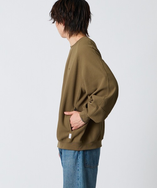 +phenix（プラスフェニックス）の「【WEB先行予約】[＋phenix/プラスフェニックス] 別注 ワッフル ロングスリーブTシャツ（Tシャツ/カットソー・メンズ・ブラウン/サックスブルー/ホワイト/ブラック・M/L）」の8枚目の写真